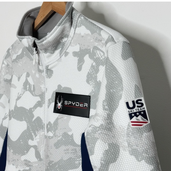NWT Spyder USA Ski Team Jacket Fleece Encore USA Olympic Motif Red White Blue XL - Picture 8 of 16